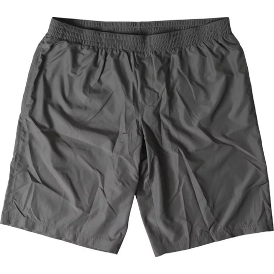 Maillots de bain Dolce &amp; Gabbana pour homme, short de plage en polyester gris foncé