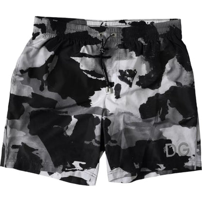 Maillot de bain short de plage Dolce &amp; Gabbana à logo DG multicolore camouflage