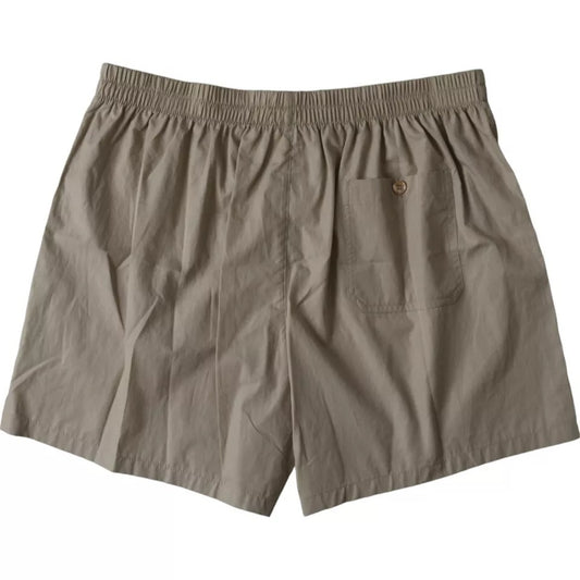 Boxer classique en coton marron Dolce &amp; Gabbana