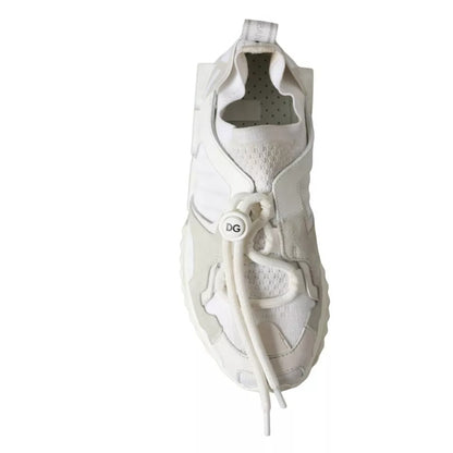 Dolce & Gabbana White Mesh Sorrento Trekking Sneakers Shoes by Dolce & Gabbana