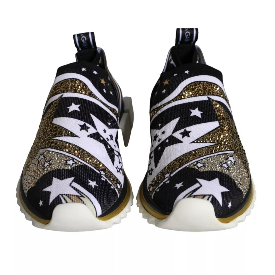 Dolce & Gabbana Multicolor Comet Star Print Sorrento Sneakers Shoes by Dolce & Gabbana