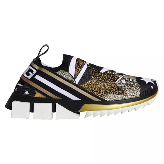 Dolce & Gabbana Multicolor Comet Star Print Sorrento Sneakers Shoes by Dolce & Gabbana