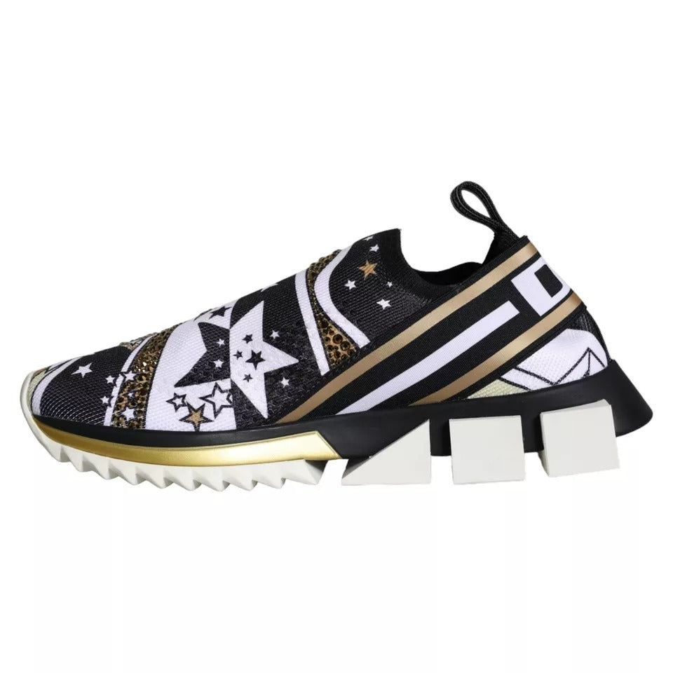 Dolce & Gabbana Multicolor Comet Star Print Sorrento Sneakers Shoes by Dolce & Gabbana