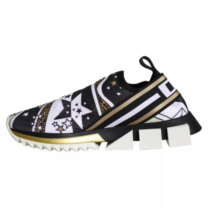 Dolce & Gabbana Multicolor Comet Star Print Sorrento Sneakers Shoes by Dolce & Gabbana