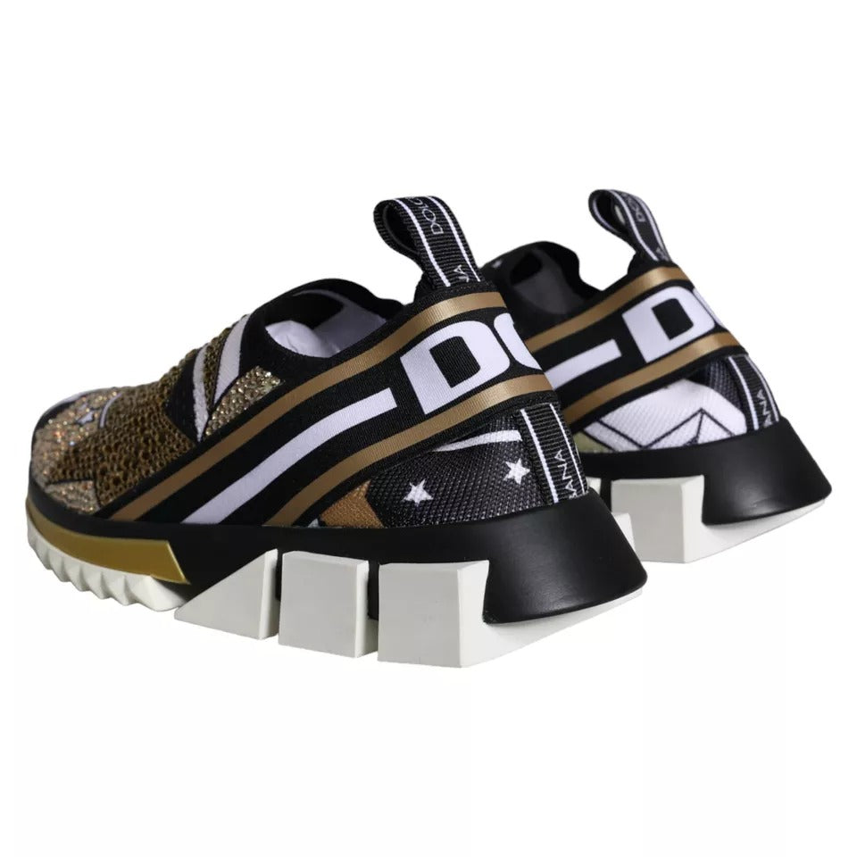 Dolce & Gabbana Multicolor Comet Star Print Sorrento Sneakers Shoes by Dolce & Gabbana