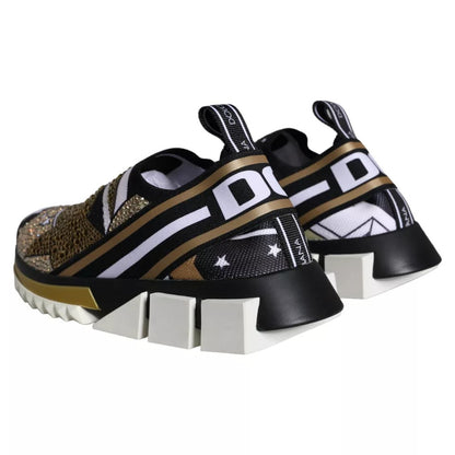Dolce & Gabbana Multicolor Comet Star Print Sorrento Sneakers Shoes by Dolce & Gabbana