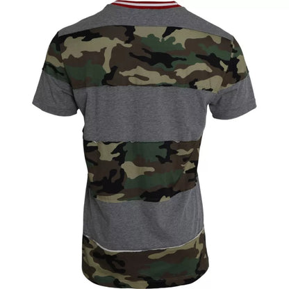 Dolce & Gabbana Multicolor Camouflage Cotton Crew Neck Men T-shirt by Dolce & Gabbana