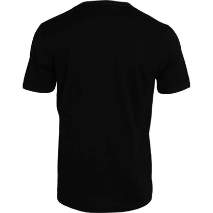 Dolce & Gabbana Black Cotton Round Neck Short Sleeves Men T-shirt by Dolce & Gabbana