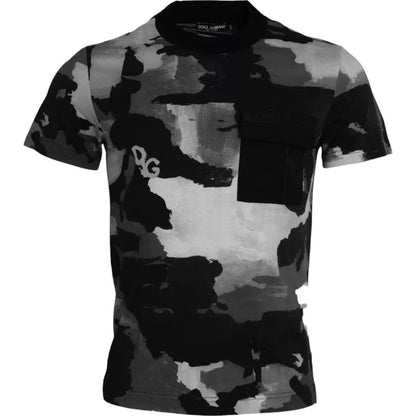 Dolce & Gabbana Multicolor Camouflage Cotton Crewneck T-shirt by Dolce & Gabbana