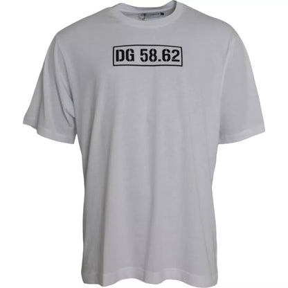 Dolce & Gabbana White Logo Round Neck Short Sleeves T-shirt by Dolce & Gabbana