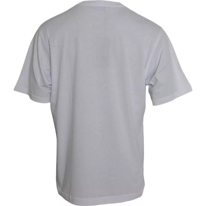 Dolce & Gabbana White Logo Round Neck Short Sleeves T-shirt by Dolce & Gabbana