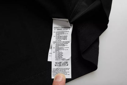 Dolce & Gabbana Black Cotton Pocket Short Sleeves Men T-shirt by Dolce & Gabbana