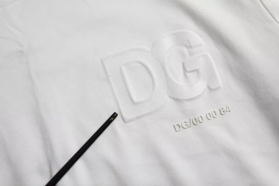Dolce & Gabbana White Logo Round Neck Short Sleeves T-shirt by Dolce & Gabbana