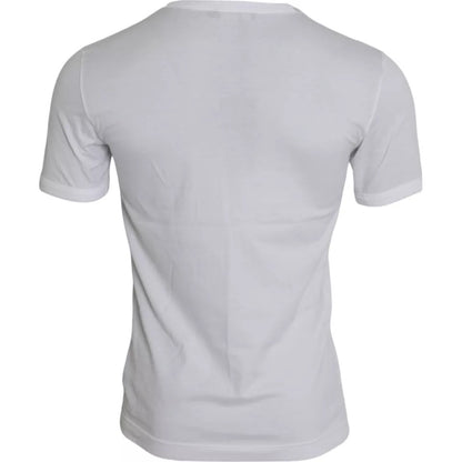 Dolce & Gabbana White King Of Love Round Neck Short Sleeves T-shirt by Dolce & Gabbana