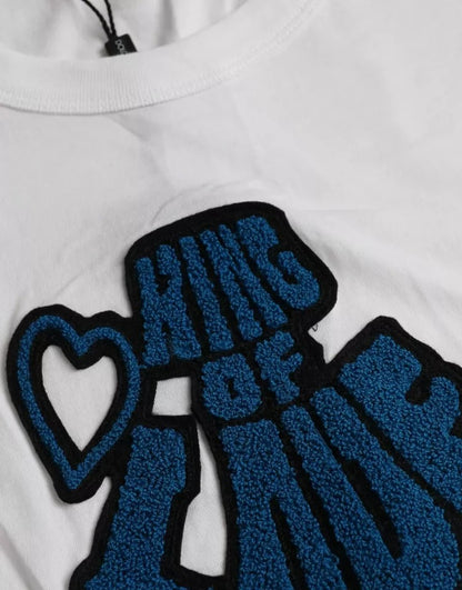 Dolce & Gabbana White King Of Love Round Neck Short Sleeves T-shirt by Dolce & Gabbana