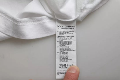 Dolce & Gabbana White King Of Love Round Neck Short Sleeves T-shirt by Dolce & Gabbana