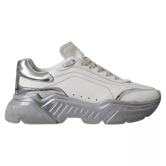Baskets basses Dolce &amp; Gabbana Daymaster blanches et argentées
