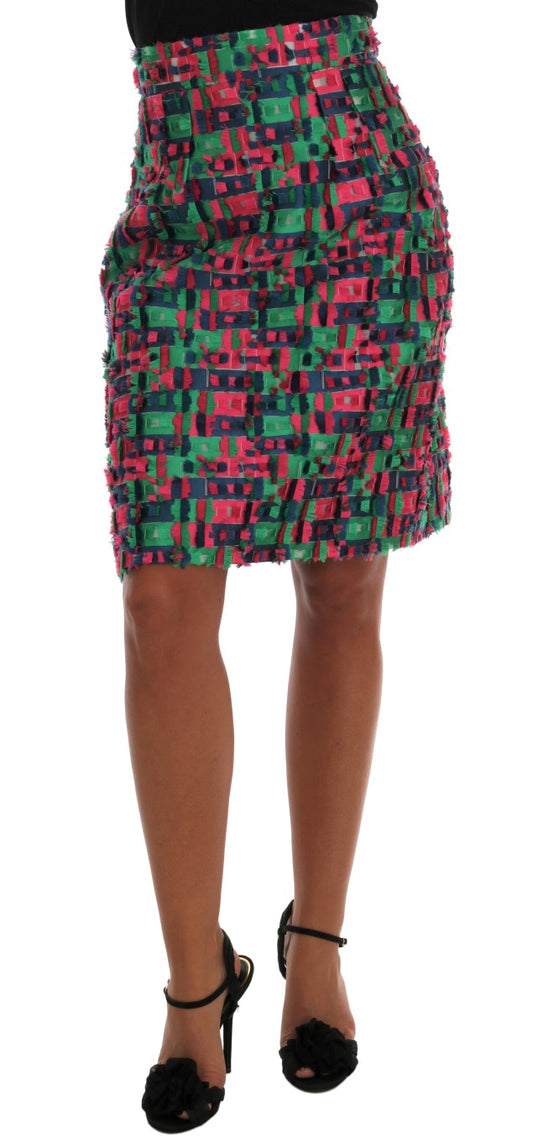 Jupe crayon taille haute élégante en jacquard Dolce &amp; Gabbana