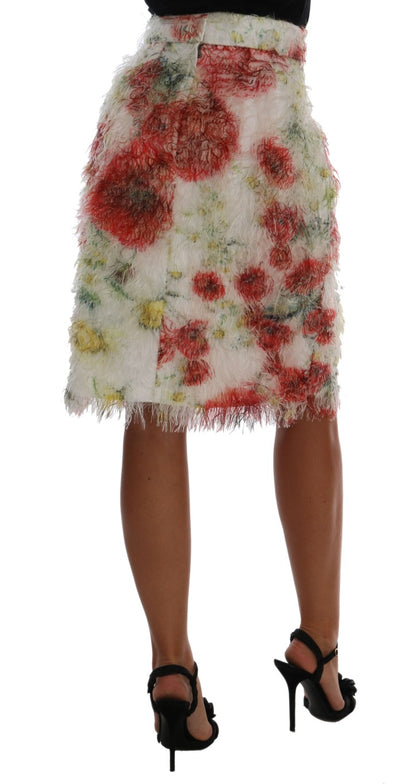 Jupe crayon taille haute à fleurs élégante Dolce &amp; Gabbana