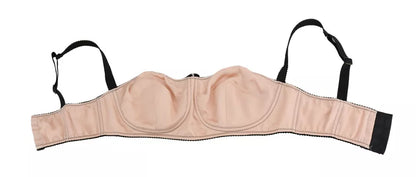 Dolce &amp; Gabbana Soutien-gorge balconcino rose à bretelles noires