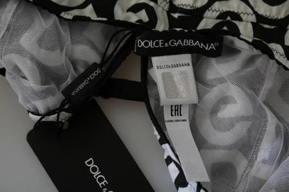 Maillot de bain sans manches imprimé DG Mania noir Dolce &amp; Gabbana