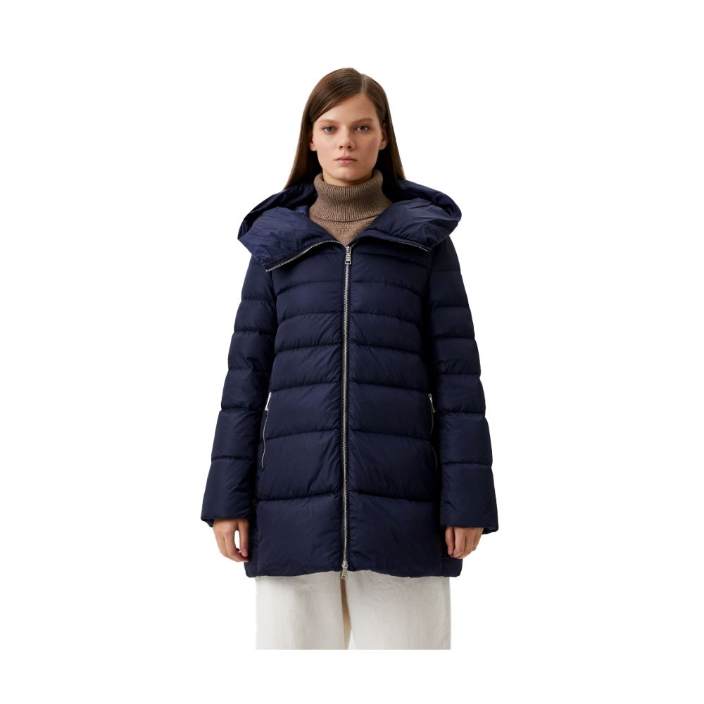 Ajouter une veste en nylon bleu pour femme