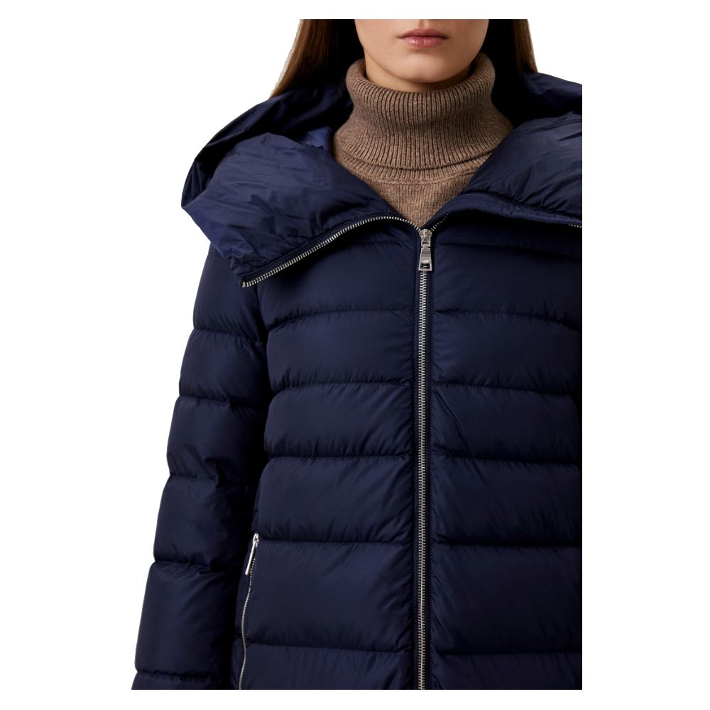 Ajouter une veste en nylon bleu pour femme
