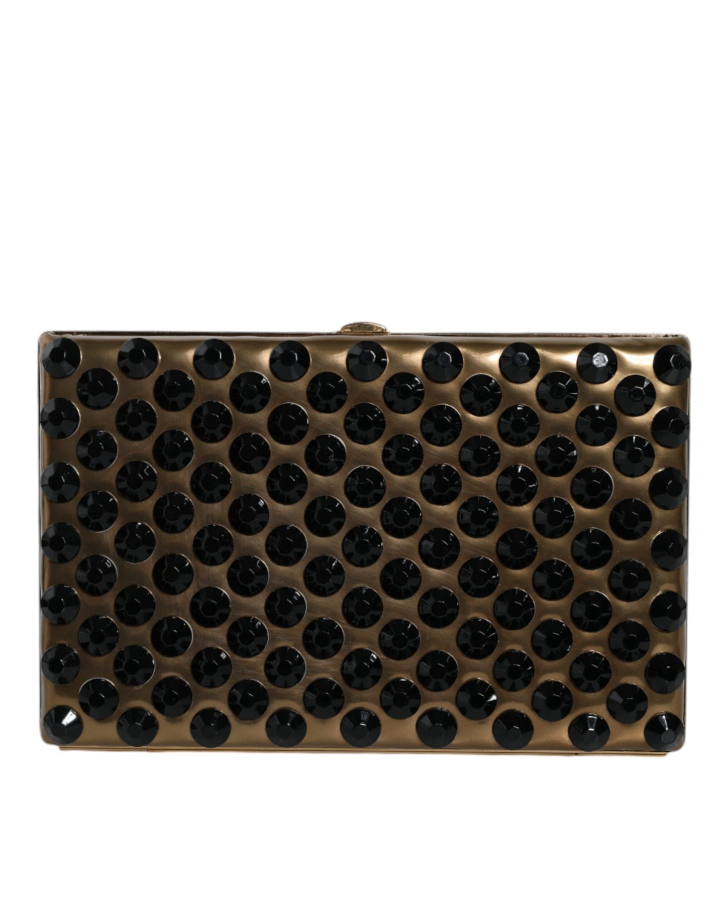 Dolce &amp; Gabbana Pochette de soirée à deux volets en cristal doré pour femme