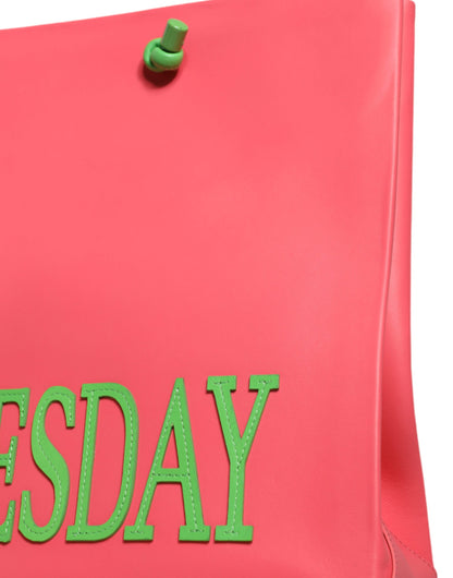 Sac fourre-tout en cuir rose Weekend Wednesday d'Alberta Ferretti