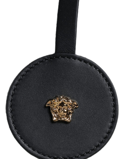 Sac fourre-tout à bandoulière en toile et cuir blanc avec logo Versace