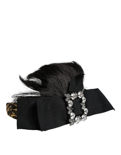 Bandeau diadème en cristal pour cheveux noirs Dolce &amp; Gabbana