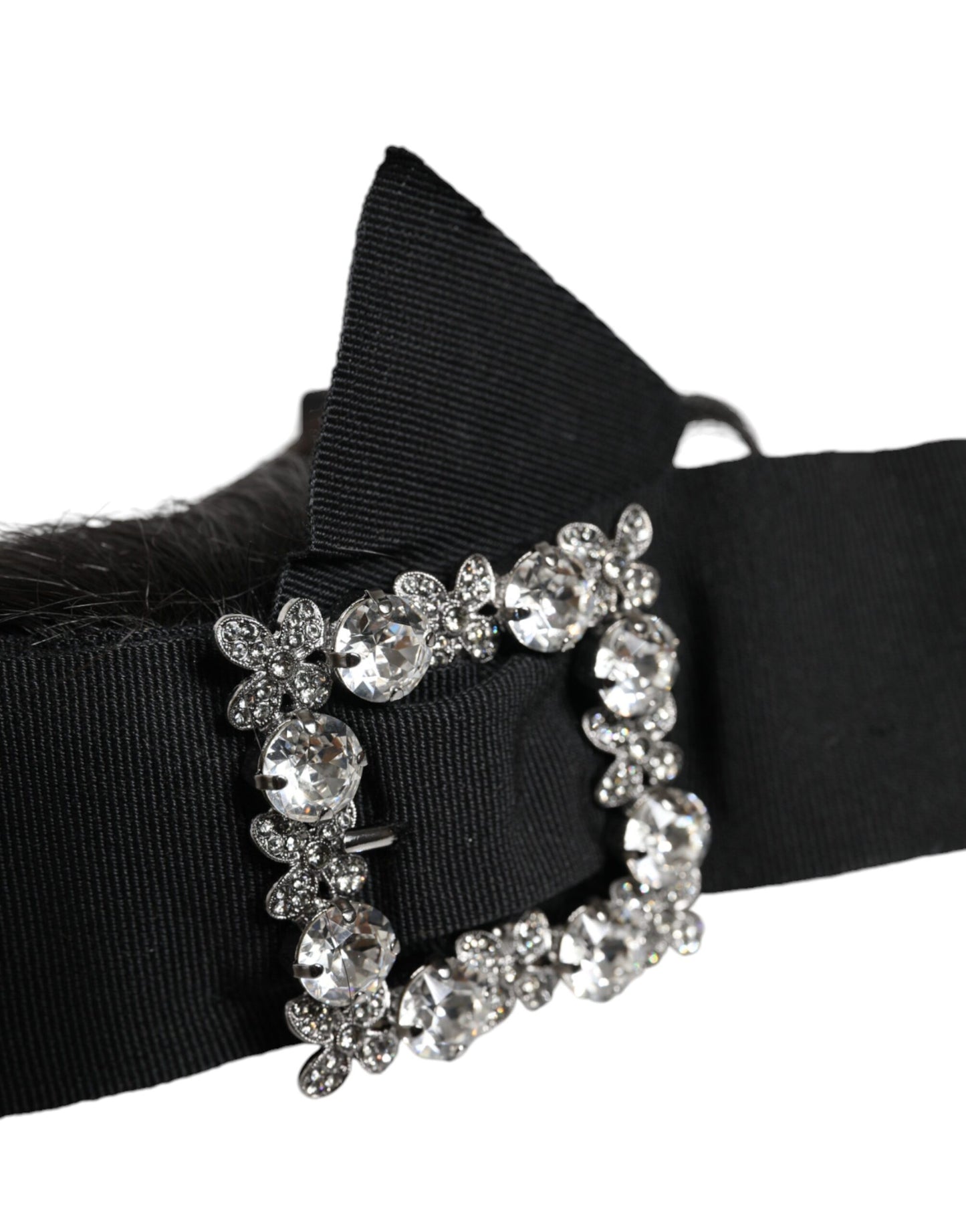 Bandeau diadème en cristal pour cheveux noirs Dolce &amp; Gabbana