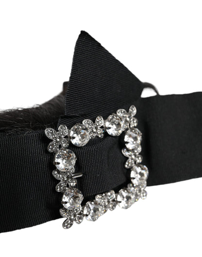 Bandeau diadème en cristal pour cheveux noirs Dolce &amp; Gabbana