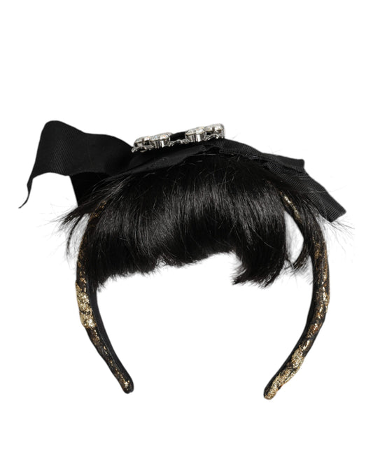 Bandeau diadème en cristal pour cheveux noirs Dolce &amp; Gabbana