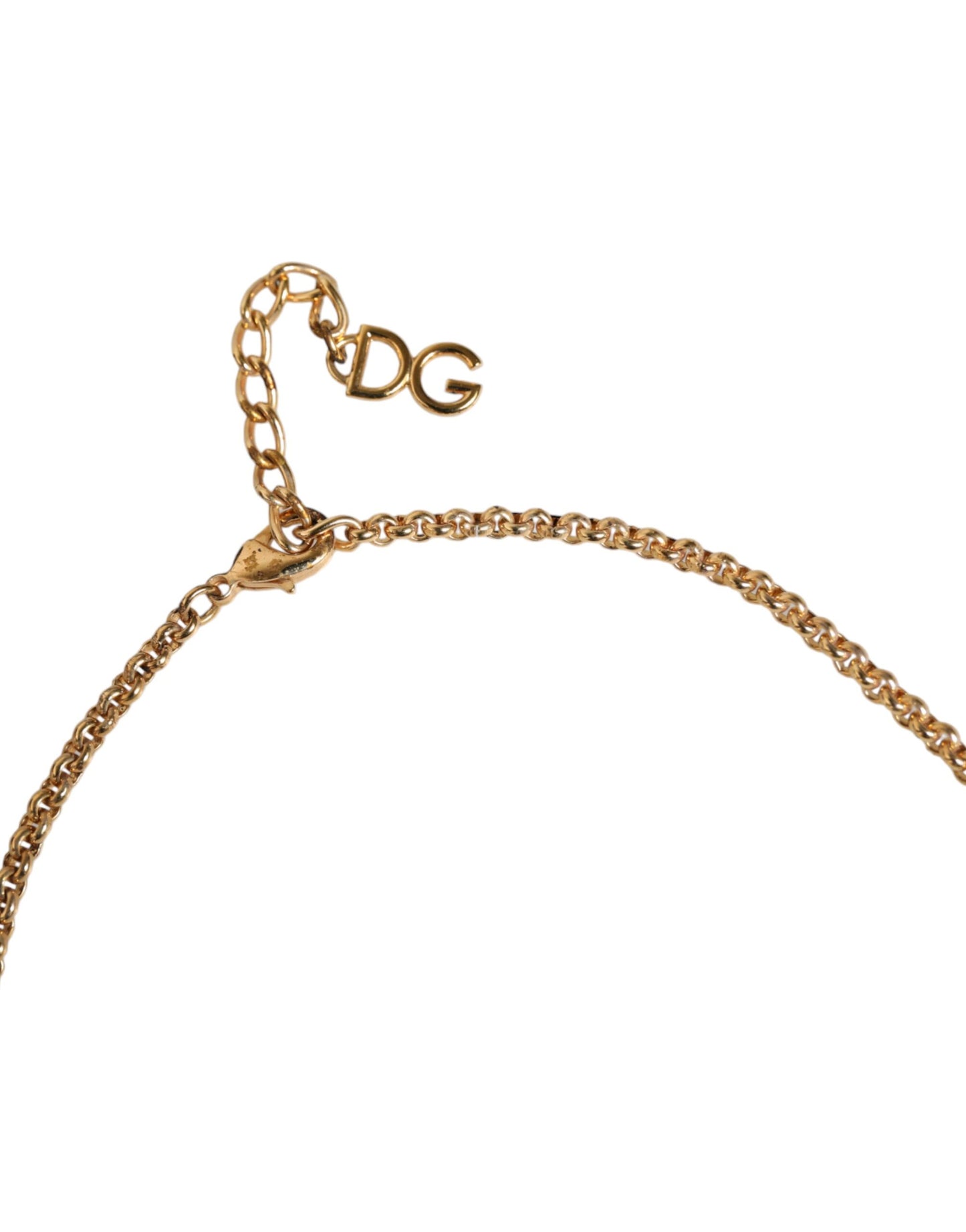 Collier Dolce &amp; Gabbana en laiton doré orné de fleurs léopard
