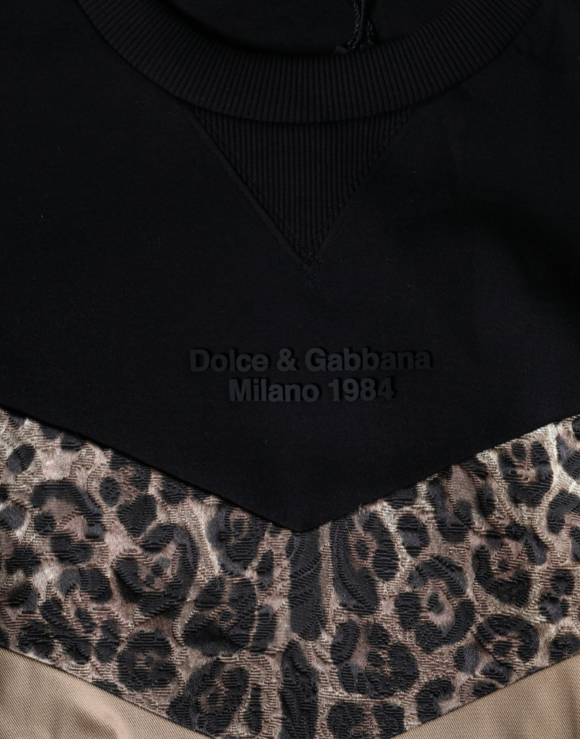 Dolce & Gabbana Black Leopard Crew Neck Sweatshirt Sweater by Dolce & Gabbana
