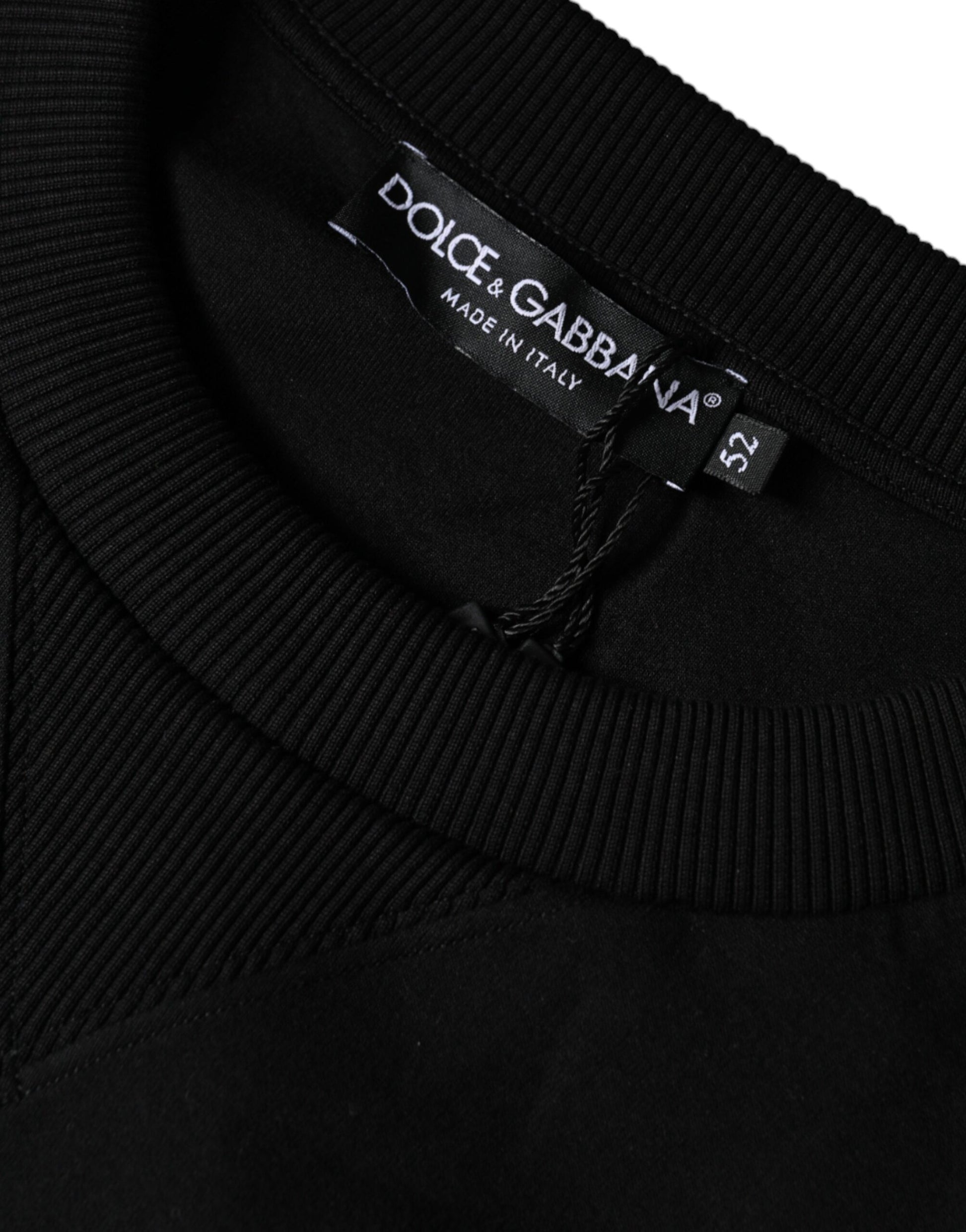 Dolce & Gabbana Black Leopard Crew Neck Sweatshirt Sweater by Dolce & Gabbana