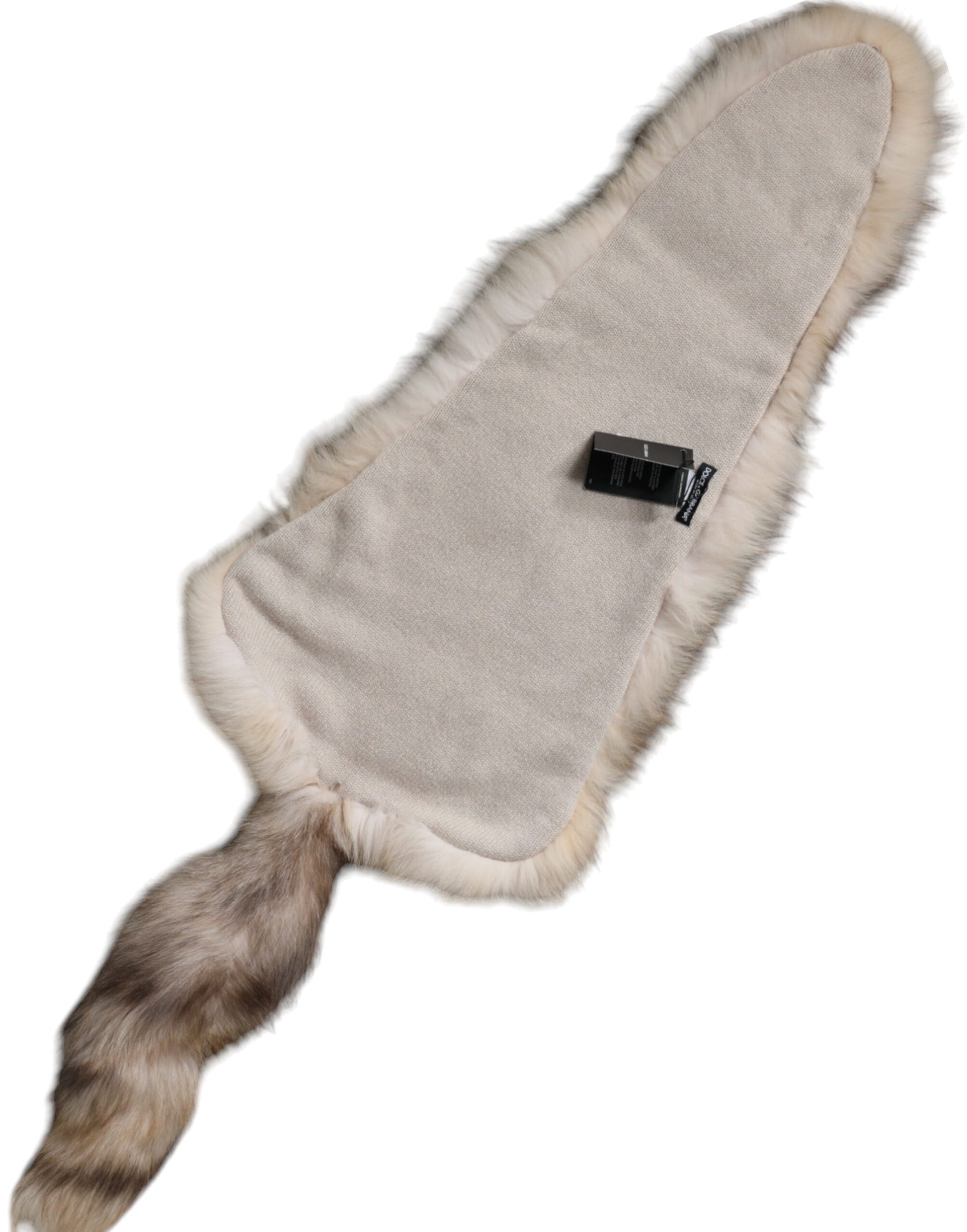 Dolce & Gabbana Brown Frost Fox Fur Neck Warmer Winter Scarf by Dolce & Gabbana