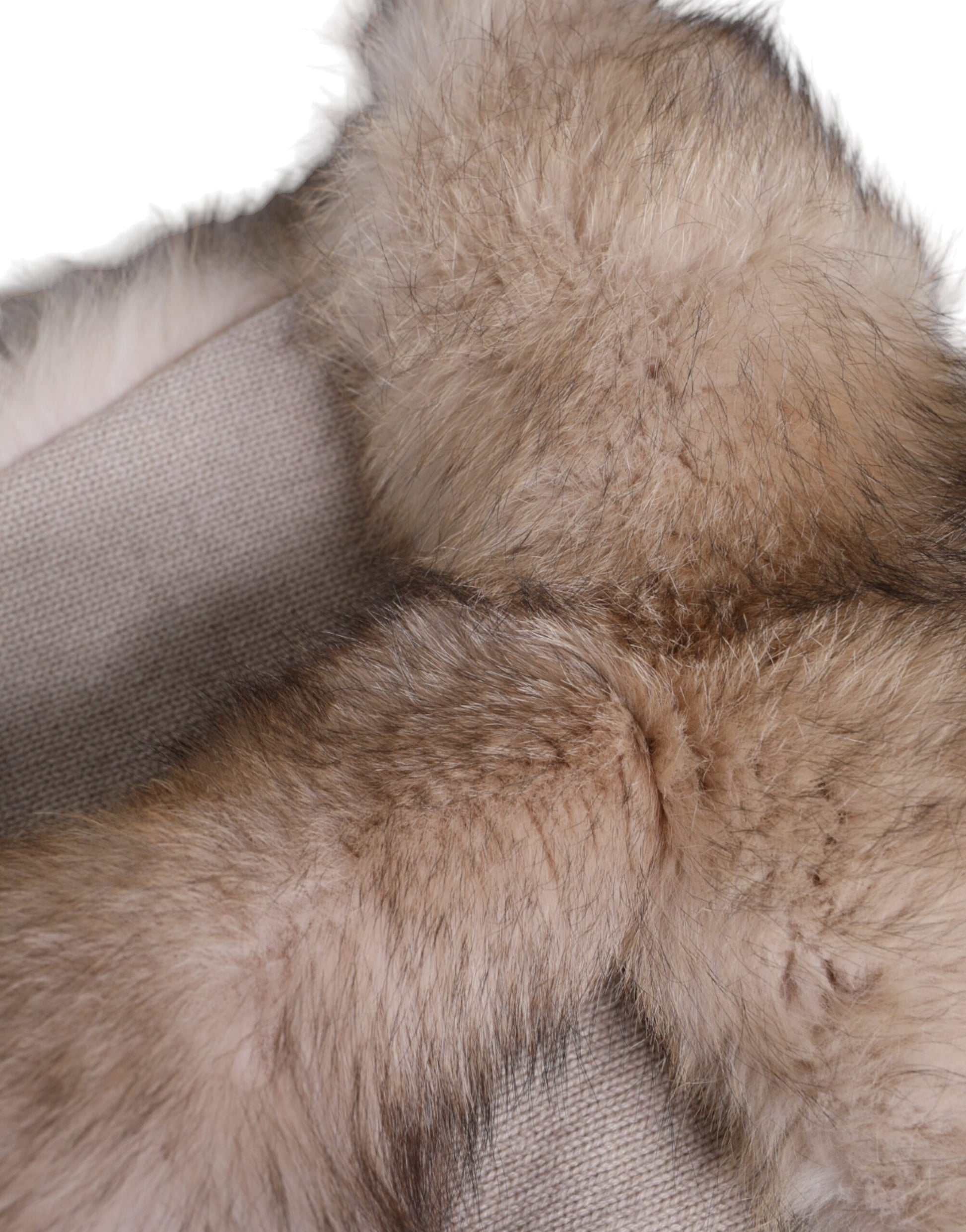 Dolce & Gabbana Brown Frost Fox Fur Neck Warmer Winter Scarf by Dolce & Gabbana