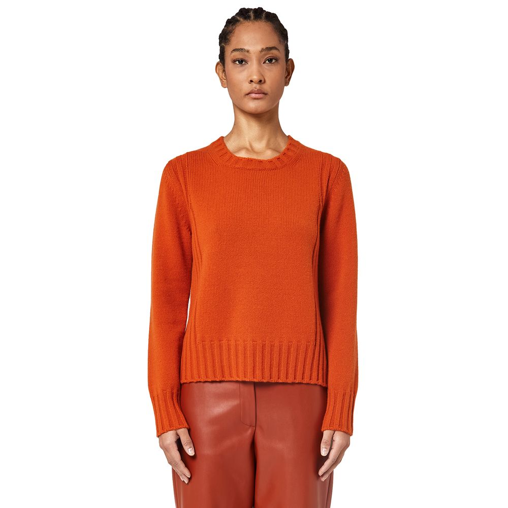 Alpha Studio Orange Cashmere Sweater by Alpha Studio