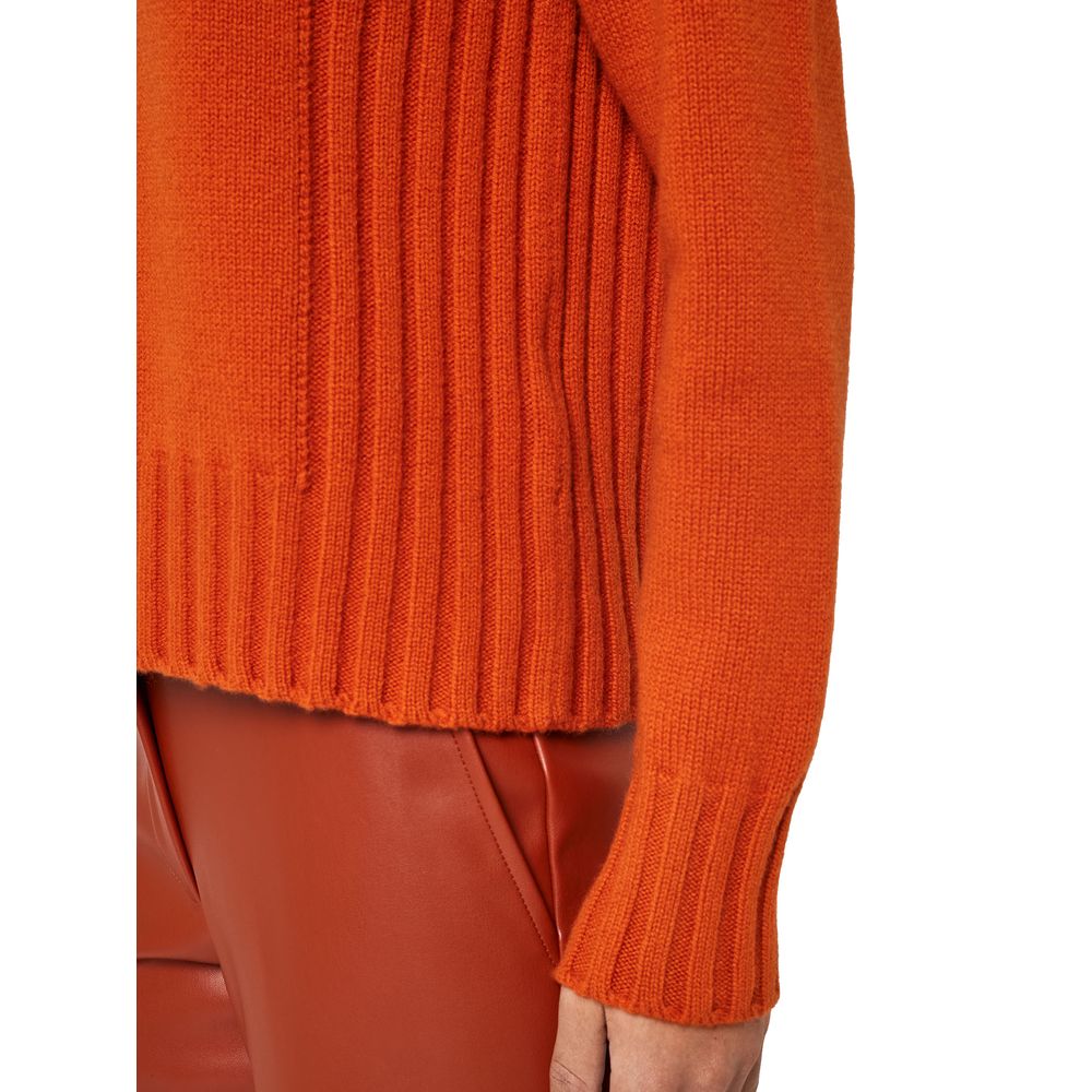 Alpha Studio Orange Cashmere Sweater by Alpha Studio
