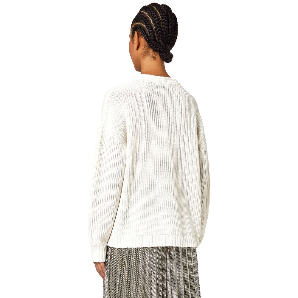 Alpha Studio White Recycled Wool Women Sweater by Alpha Studio