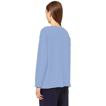 Alpha Studio Light Blue Cashmere Women Sweater by Alpha Studio