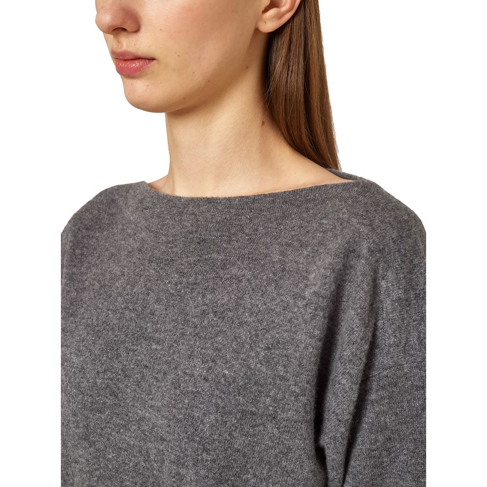 Alpha Studio Gray Cashmere Sweater by Alpha Studio