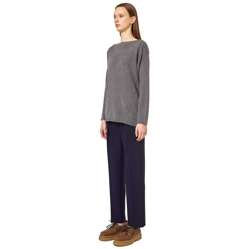 Alpha Studio Gray Cashmere Sweater by Alpha Studio