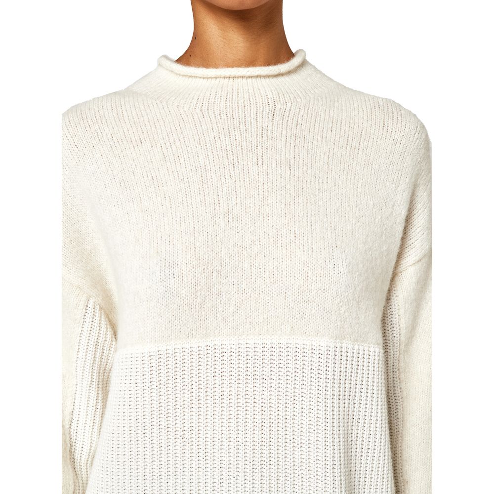 Alpha Studio White Recycled Wool Women Sweater by Alpha Studio