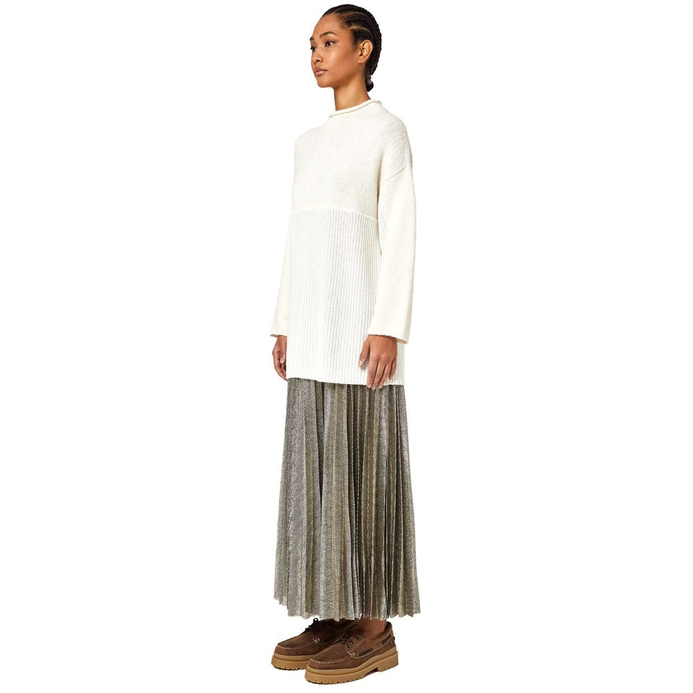 Alpha Studio White Recycled Wool Women Sweater by Alpha Studio