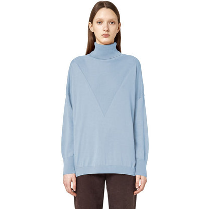 Alpha Studio Light Blue Silk Women Sweater by Alpha Studio