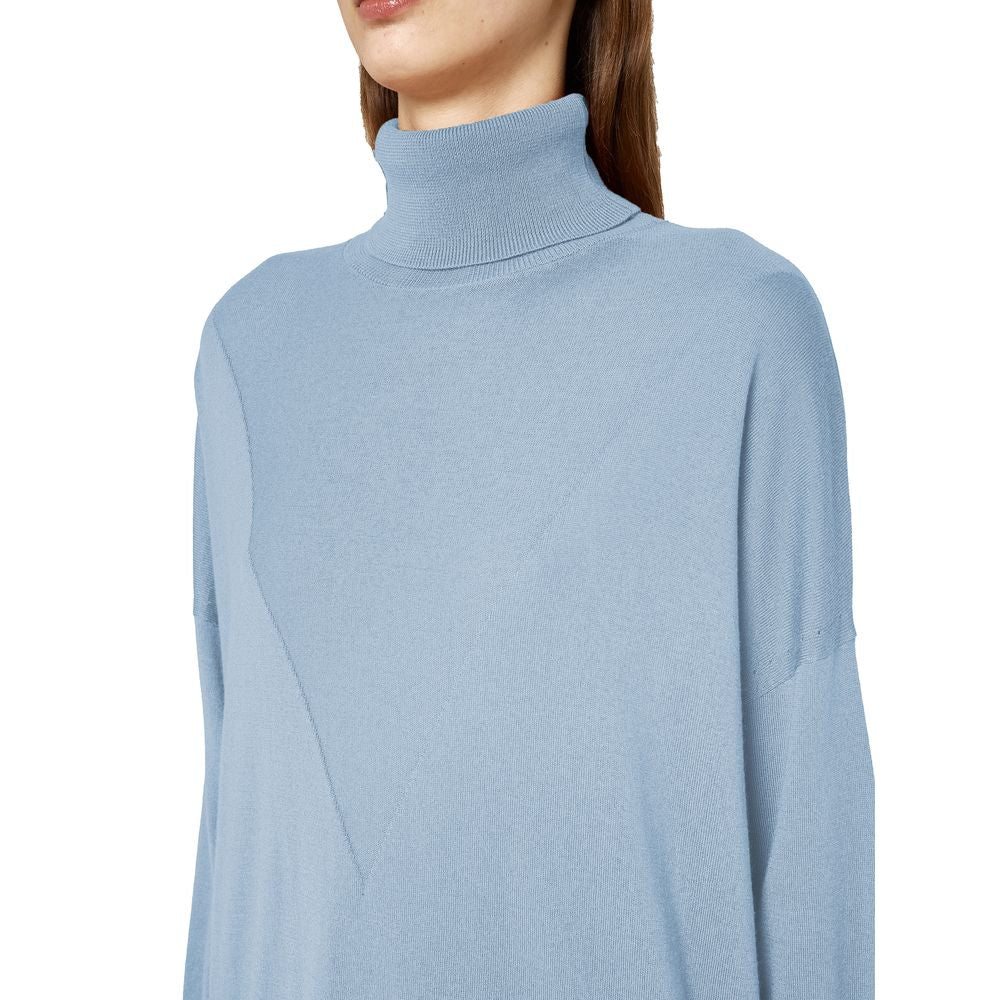 Alpha Studio Light Blue Silk Women Sweater by Alpha Studio