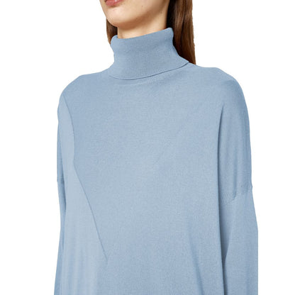 Alpha Studio Light Blue Silk Women Sweater by Alpha Studio